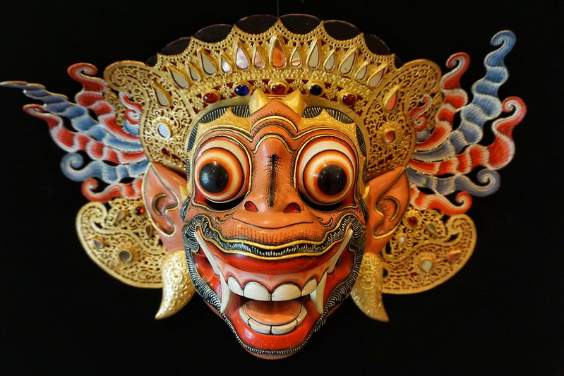 Hanuman mask in Setia Darma House of Masks and Puppets, Bali