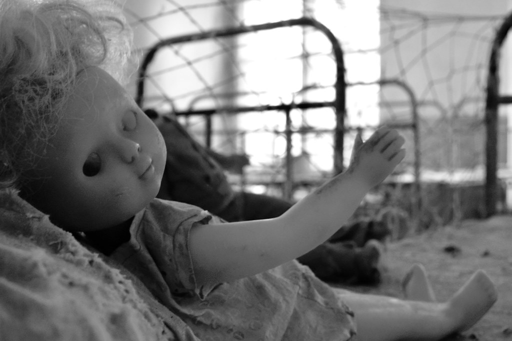 Abandoned doll in Chernobyl area