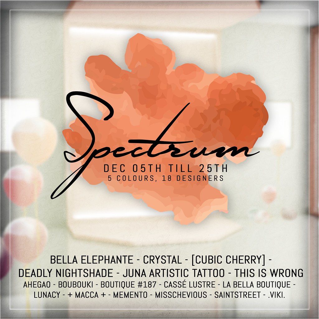 +Spectrum Event+ // Designers List