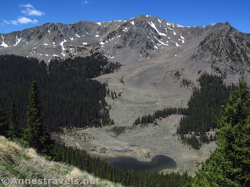 Williams Lake and Lake Fork Peak from the Wheeler Peak Trail, Carson National Forest, New Mexico