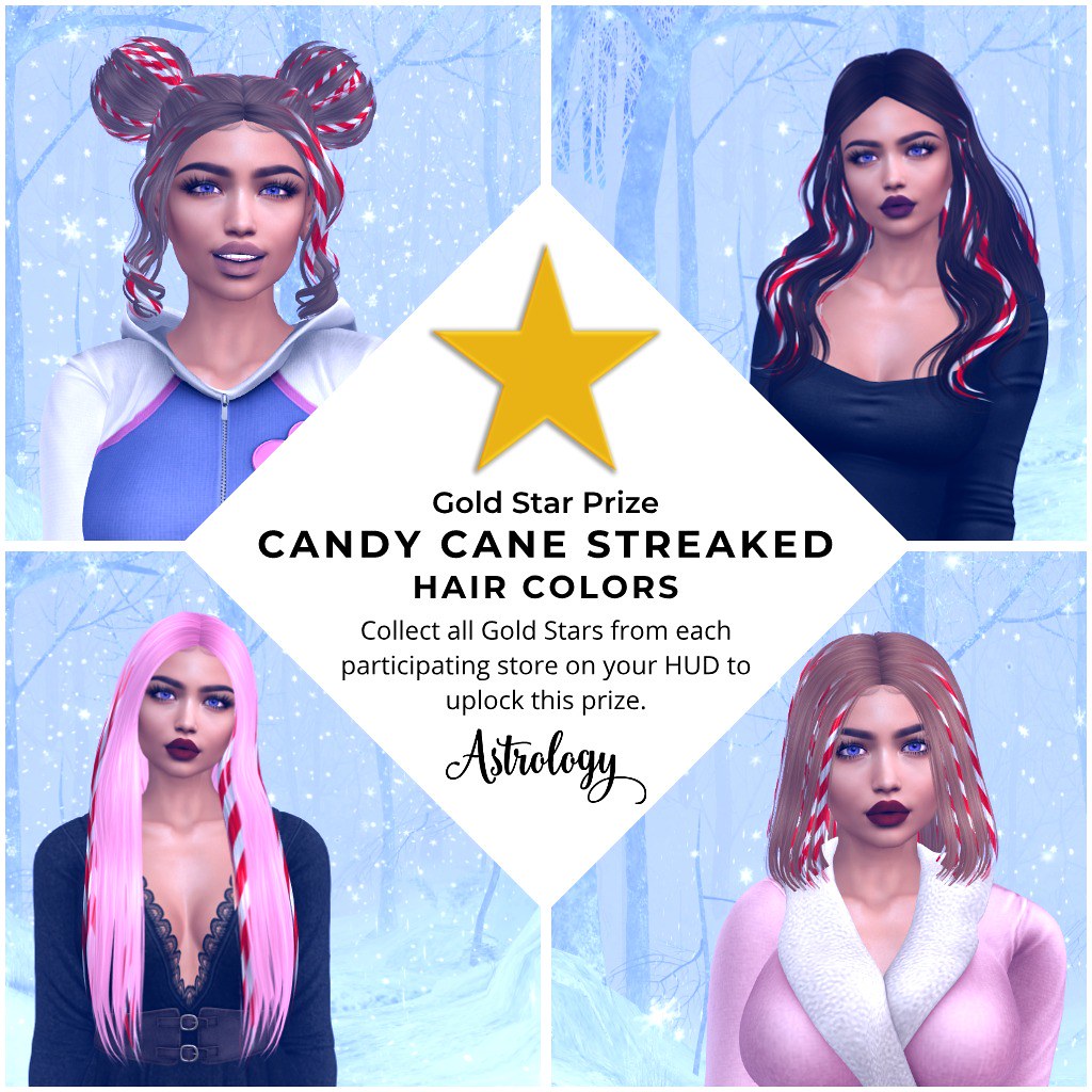 Astrology Candy Cane Hair Colors for Holiday Ho Ho Hunt