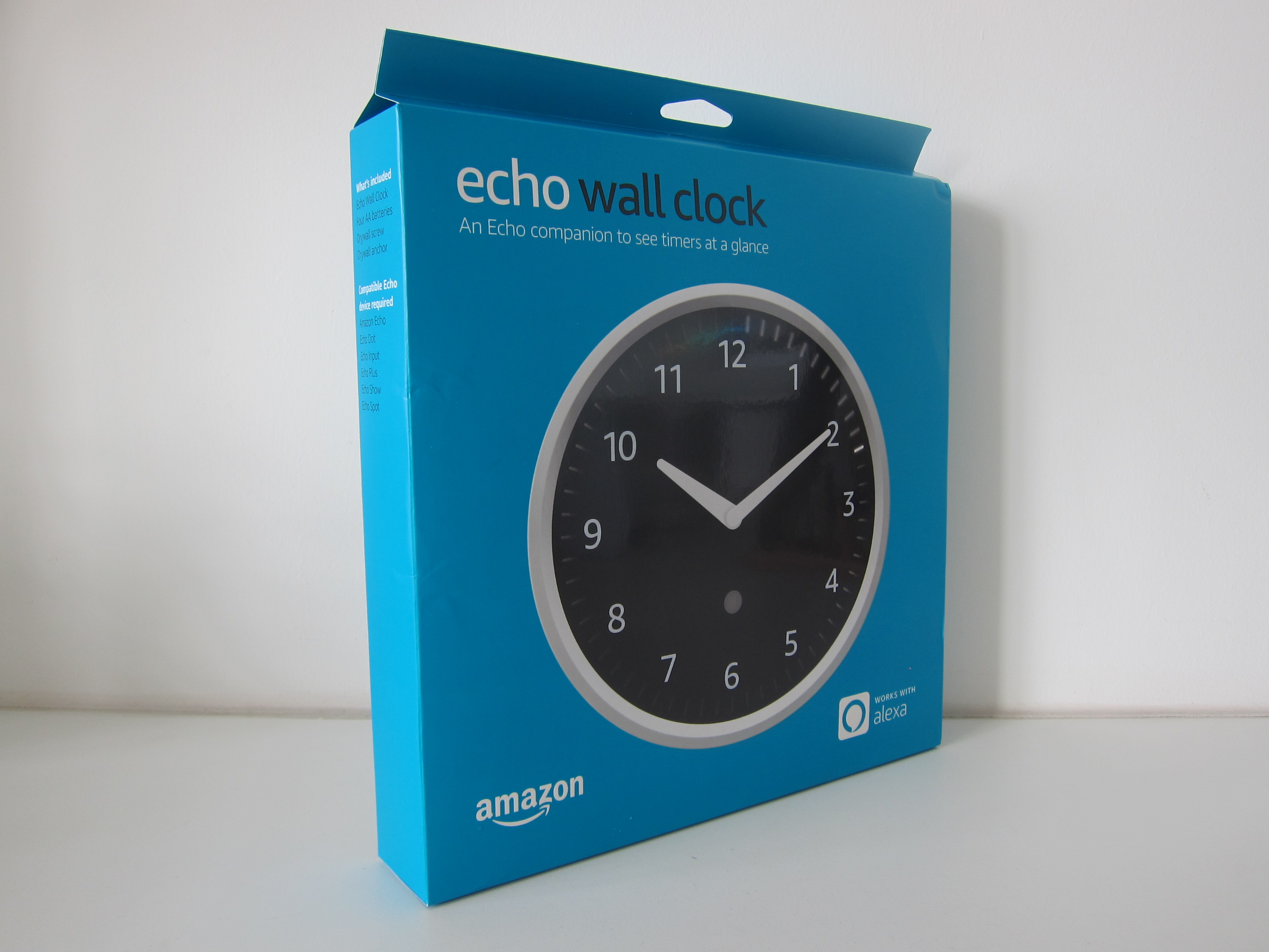 requires compatible WHITE see timers at a glance Echo Wall Clock 