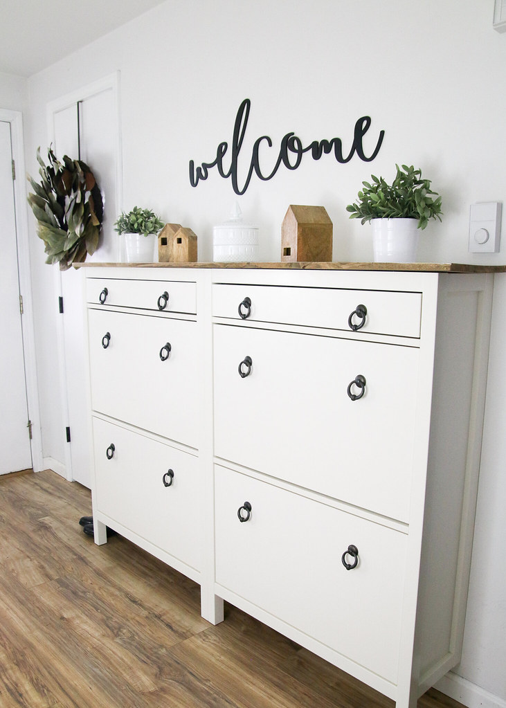 Entryway Ikea Shoe Cabinet Hack