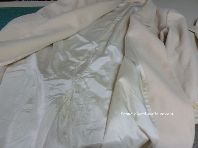 How to Re-line a Coat at FromMyCarolinaHome.com