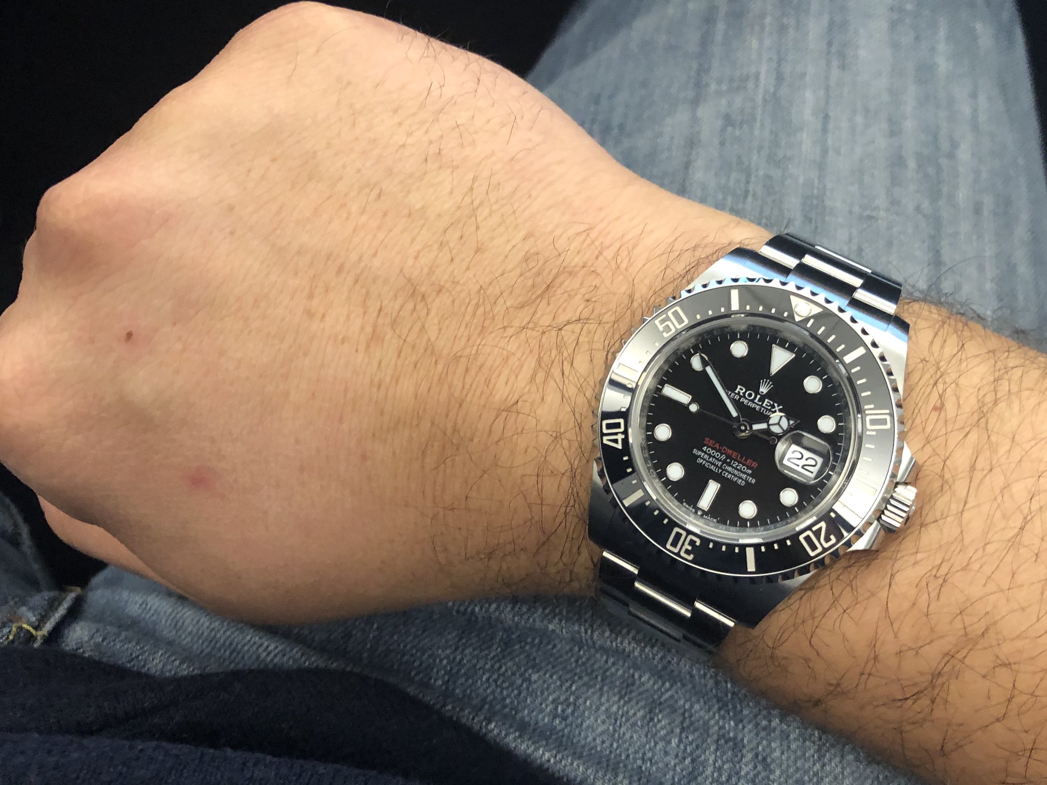 rolex sea dweller 43mm on wrist