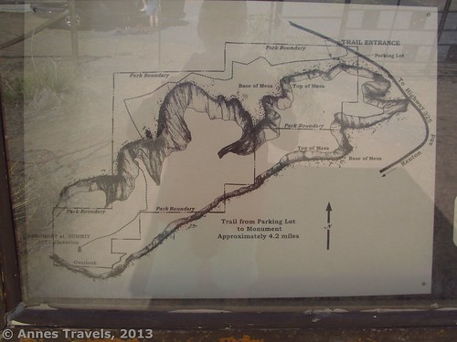 Map of Black Mesa State Park and the trail to the Highest Point in Oklahoma, Black Mesa State Park, Oklahoma