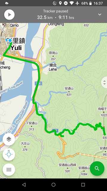 Biking towards the trail head and walking the Antong Traversing Trail to the Pacific Ocean Viewpoint -  near Yuli, Taiwan