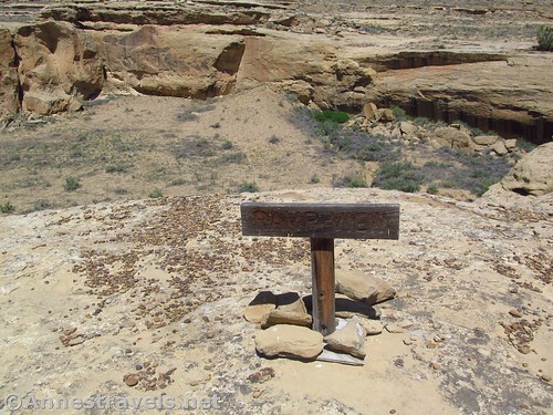 View of the ramp along the Pueblo Alto Loop in Chaco Culture National Historical Park, New Mexico