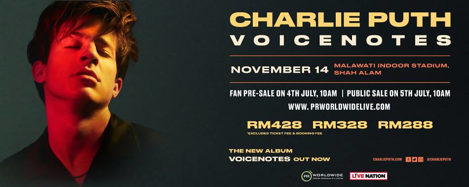 Konsert Charlie Puth Voicenotes Tour Live In Malaysia