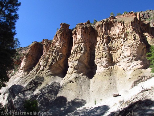 Cliffs along the trail to Alcove House in Bandelier National Monument, New Mexico