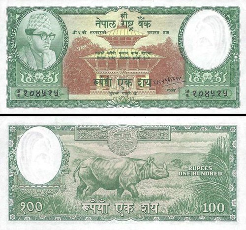 100 nepálskych rupií Nepál 1961, P15