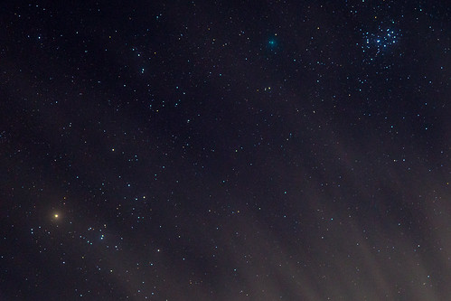comet 46pwirtanen m45 pleiades hyades elgin moray scotland 16december2018 cirrus aldebaran astrometrydotnet:id=nova3109740 astrometrydotnet:status=solved