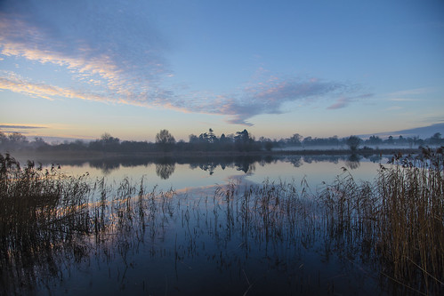 canon5dsr dawn morning sunrise landscape water lake reflection clouds sky outdoors nature cambridgeshire uk