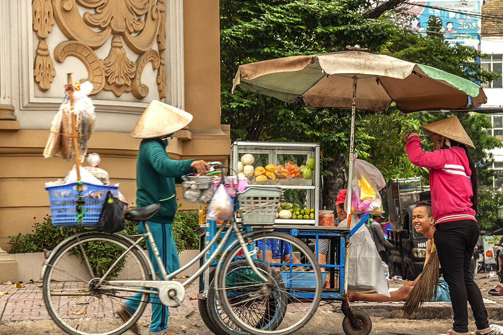 Street vendors in Binh Tan on 11-14-18--Saigon