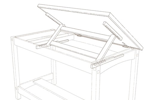 Puzzle Table With Removable Top Sketchup Plan 