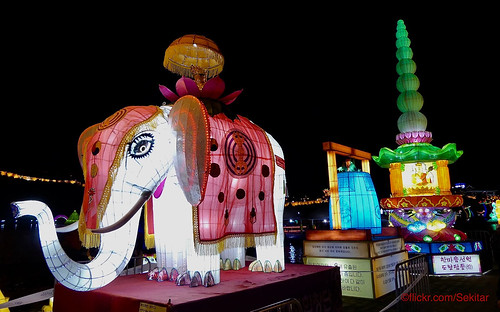 korea southkorea south asia 한국 대한민국 namgang lanternfestival jinju laternen festival laternenfest light night elephant elefant earthasia