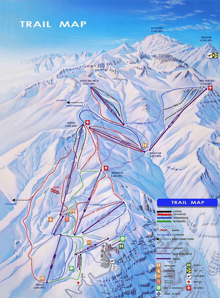 Trail Map Valle Nevado