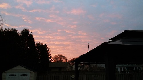 sunrise sky pink clouds weather