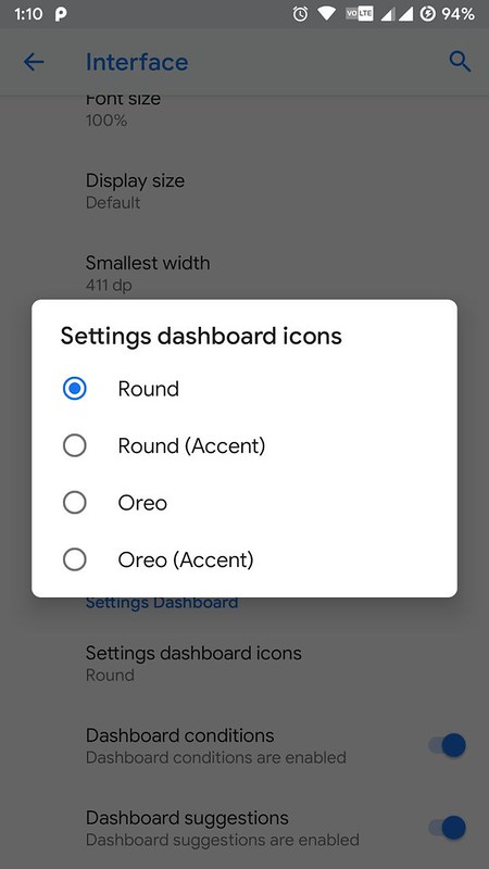 HavocOS customizations for tweaking Settings icons