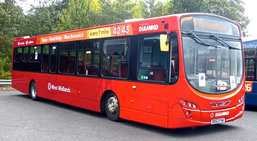 BX62 FAK ‘Diamond’ No. 30925 ’West Midlands Bus’ 42 43. Volvo B7RLE / Wright Eclipse Urban on Dennis Basford’s railsroadsrunways.blogspot.co.uk’