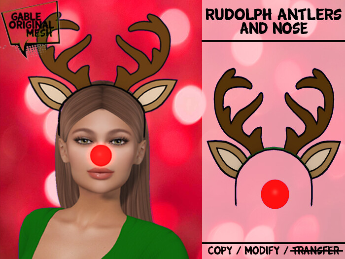 Rudolph Antlers & Nose - TeleportHub.com Live!