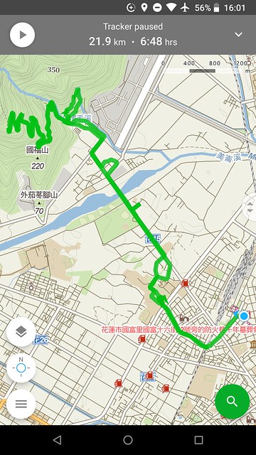 GPS Track of Hualien Zoucang (Sakura) - Bike Ride - Hualien, Taiwan