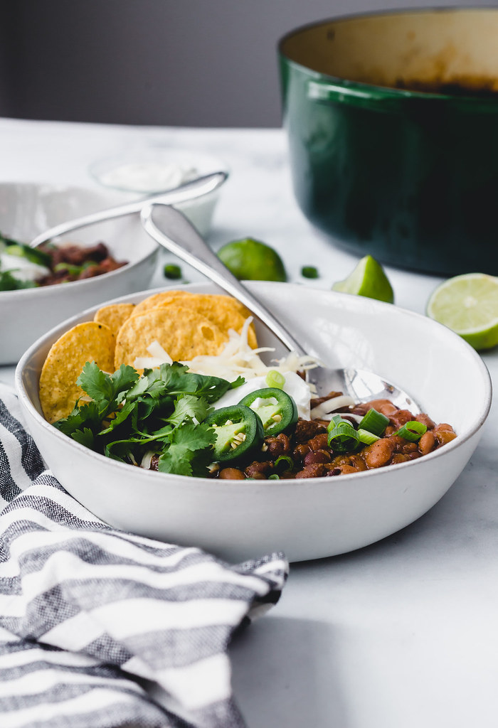 Chili Con Carne with Black and Pinto Beans
