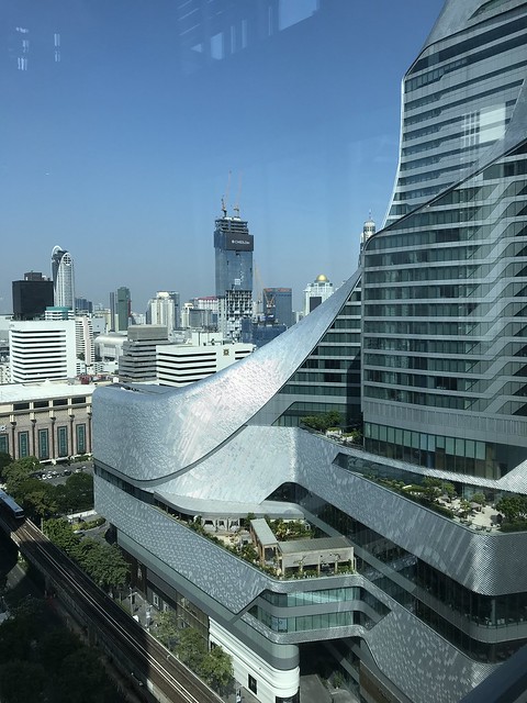 view from Okura hotel breakfast area