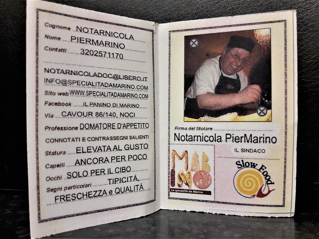 Marino's Special Identity Card