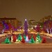 Fountains and ponds fronting Alberta Legislature decorated for Xmas