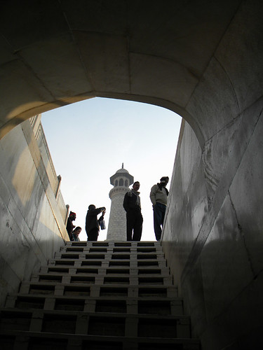 Stairs leading up to the Taj Mahal in Agra, India