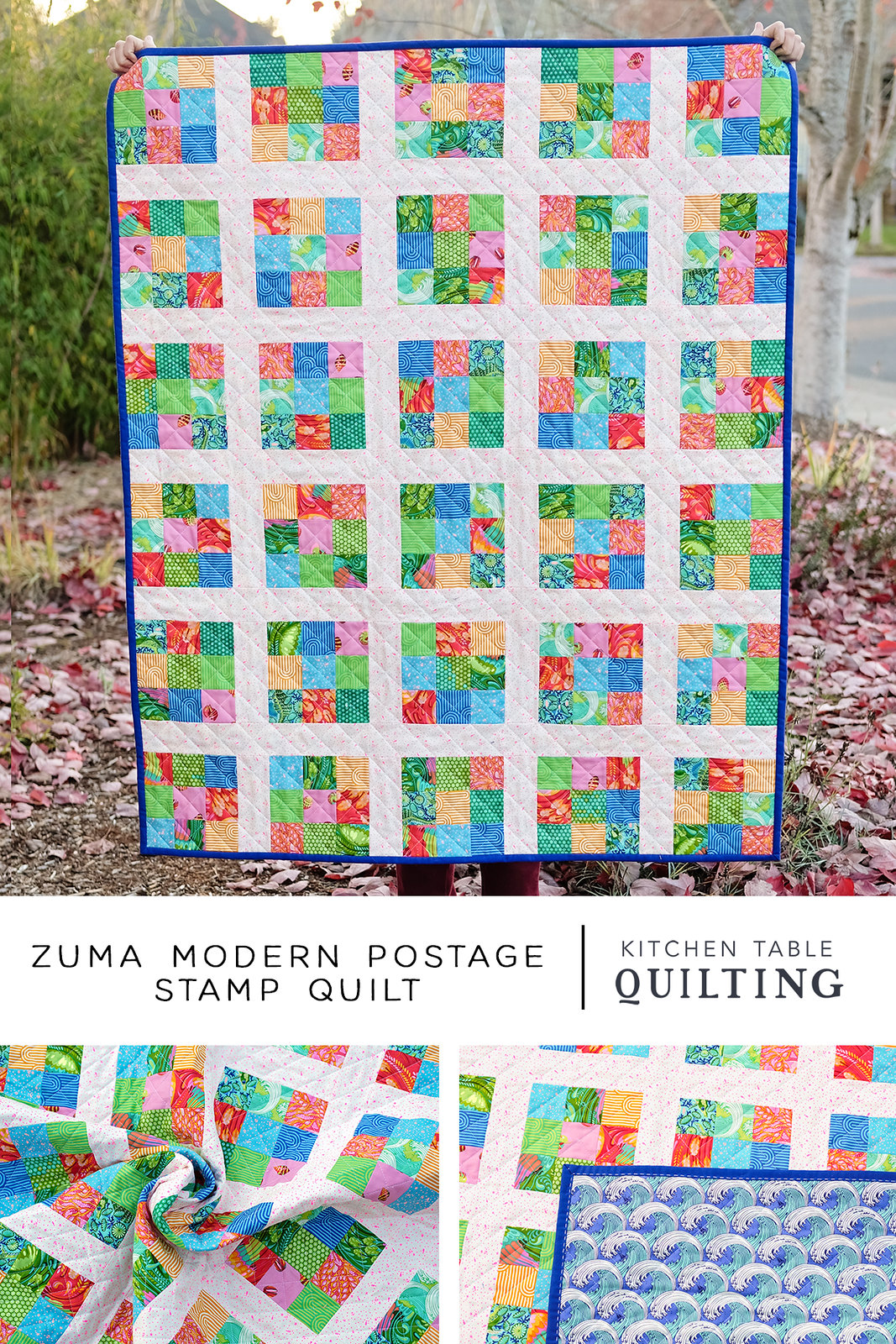 Zuma Modern Postage Stamp Quilt - Kitchen Table Quilting