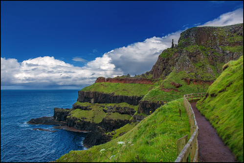 küste giantscauseway irland nordirland greatbritain cliffs felsen klippen basaltsäulen