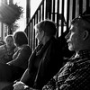 Men and women in a cafe. This image is provided on an as-is basis, royalty free for personal editorials, blogs and web display usage. - Black and White (Monochrome) Photography