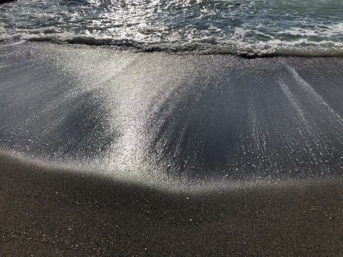 波と砂浜