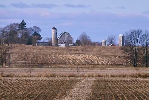 farm barn silo fields biking