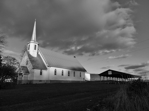johnson chapel methodist church white country little religion religious sunset ohiopyle buildings structures historical old clouds georgeneat patriotportraits fayette county pa pennsylvania neatroadtrips blackwhite bw