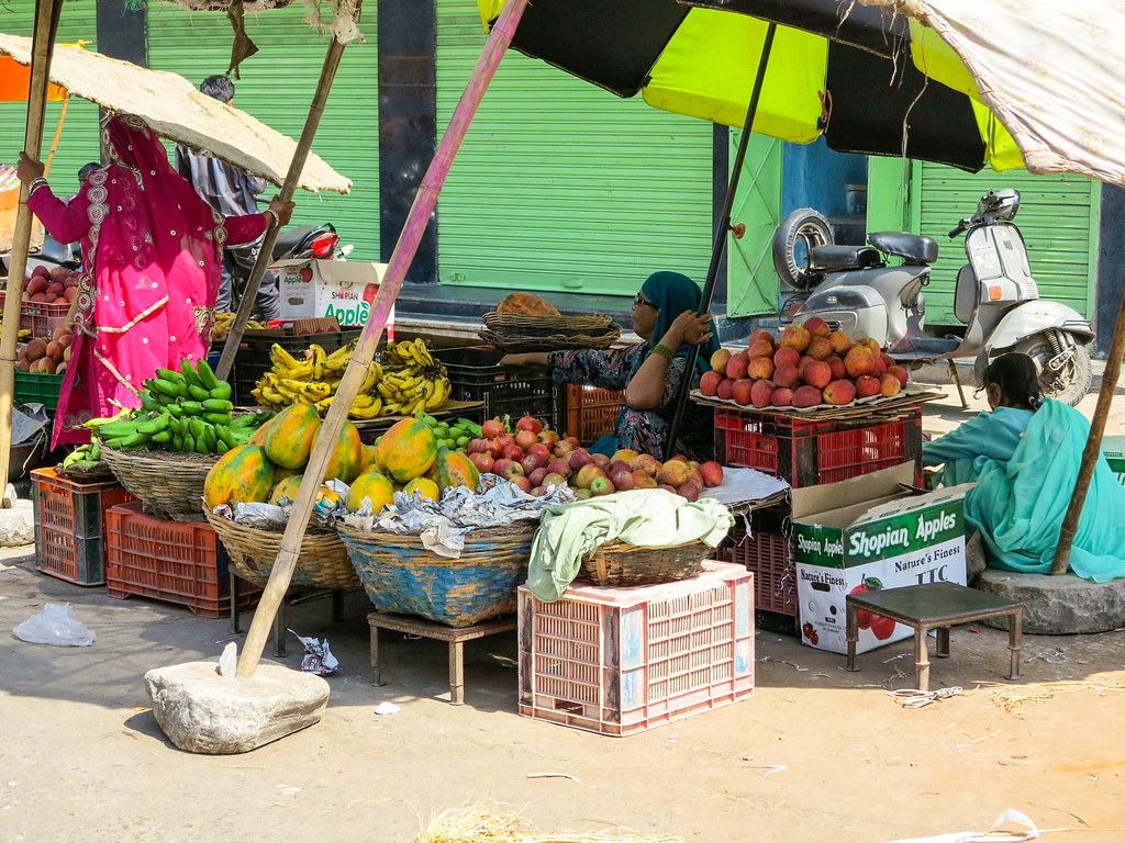 Mercado de la fruta en Udaipur
