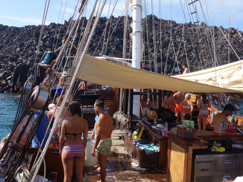 Santorini boat cruise
