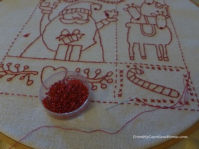 Redwork Christmas Project at FromMyCarolinaHome.com