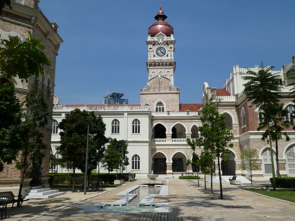 Sultan Abdul Saman building  viewed from the River of Life boardwalk