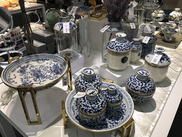 blue and white ceramic wares