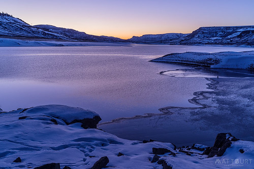bluemesareservoir ice sunset