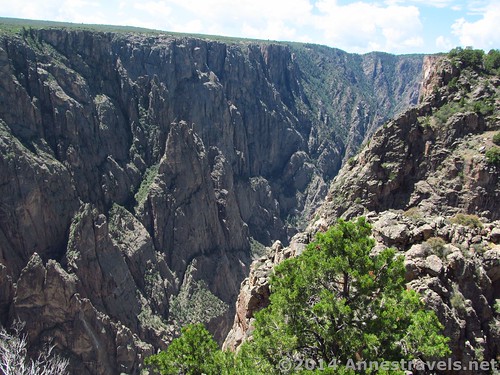 Looking up the canyon from Exclamation Point, Black Canyon of the Gunnison National Park, Colorado