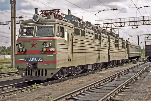 kazakhstanrailways ktz vl80s 1665 cloudy train negative