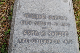 William Barber gravestone closeup