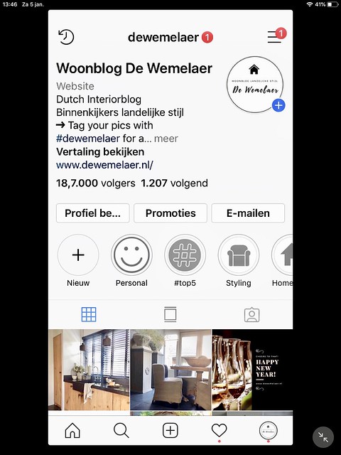 Woonblog De Wemelaer op Instagram