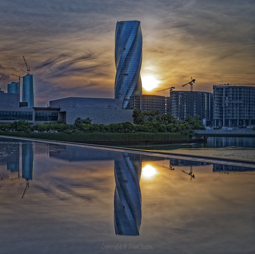 manama bahrain regus united tower water reflections skyline highrise skyscraper sunset golden hourdxo photolab on1 affinity photo pentax k1 2470mm f28 wide angle