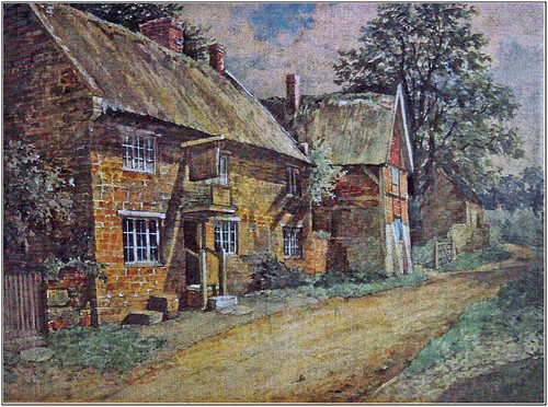 england northamptonshirekilsby village pub old 1800s painting