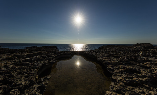 canon5dsr landscape sea mediterranean sun sunset outdoors nature rockpool gozo malta